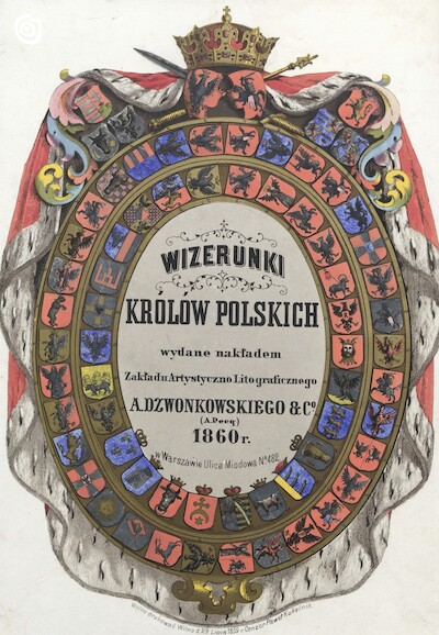 "Wizerunki królów polskich" (strona tytułowa), Warszawa, 1860 r.