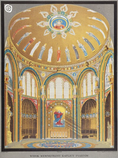 ,,Widok wewnętrzny kaplicy Piastów", Berlin, 1842 r.