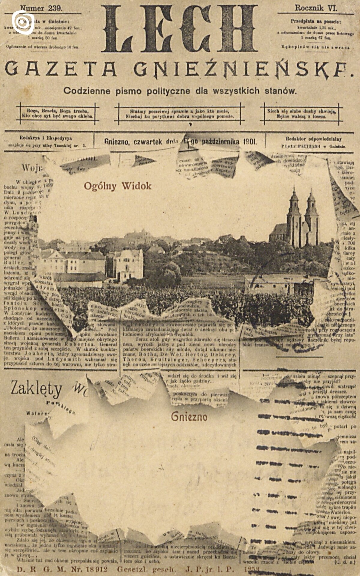 Pocztówka fotograficzna, Gniezno, 1907 r.
