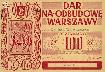 Dokument - Cegiełka, 1946 r.