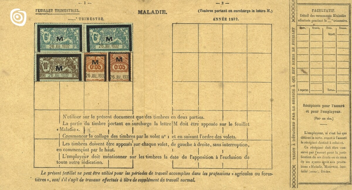 Dokument - Polisa, Paryż, 1932 r.