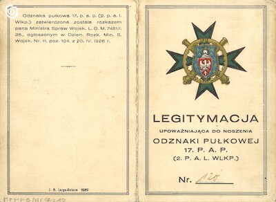 Dokument - Legitymacja, Gniezno, 1926 r.