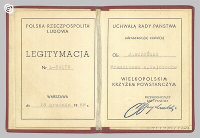 Dokument - Legitymacja, Warszawa, 1968 r.