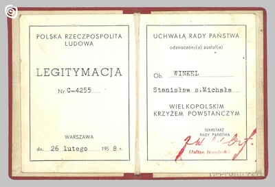 Dokument - Legitymacja, Warszawa, 1968 r.
