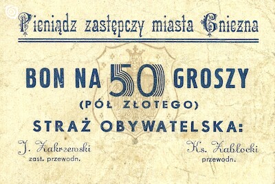 Pieniądz zastępczy, Gniezno, 1939 r.