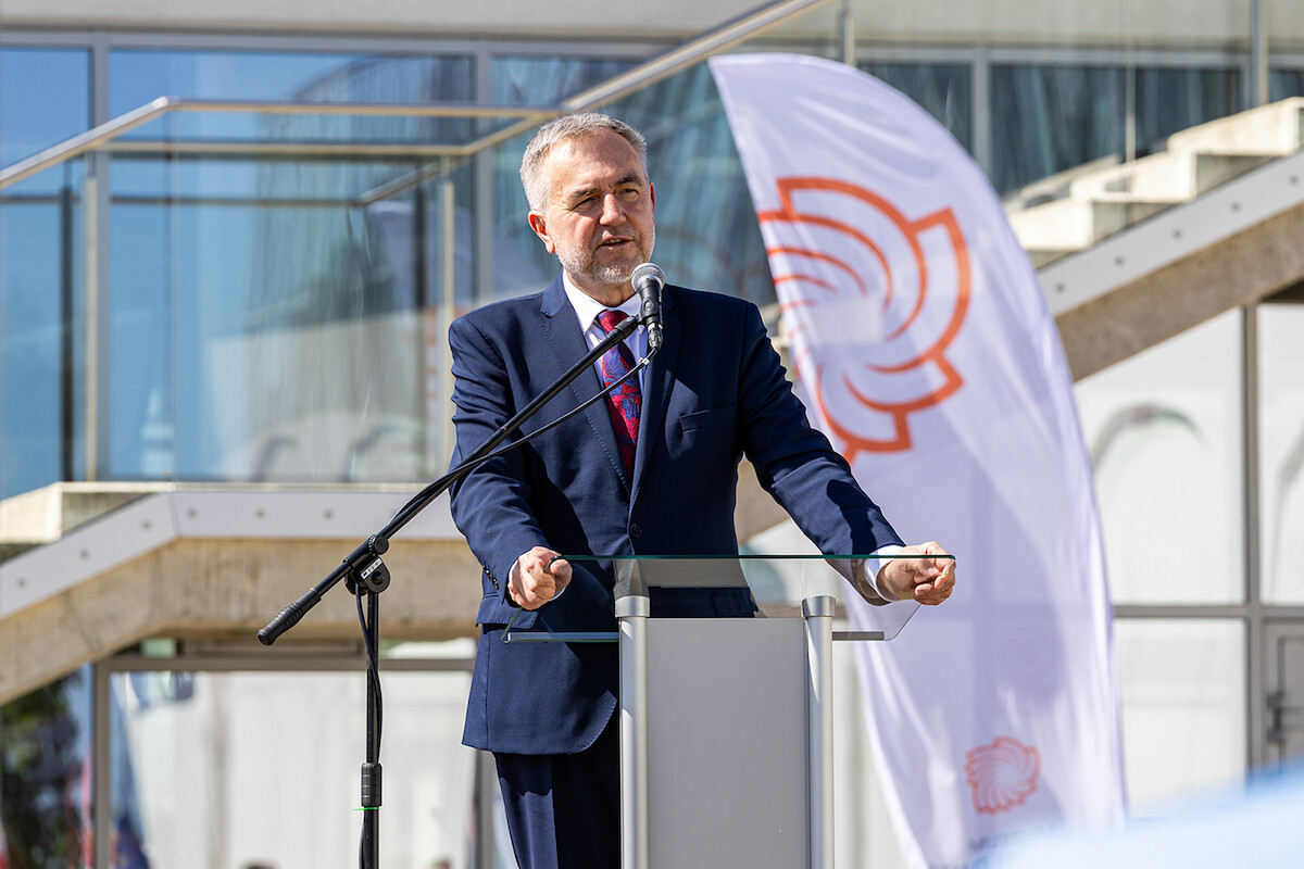 Przedstawiciele MPPP na otwarciu nowej wystawy na Lednicy